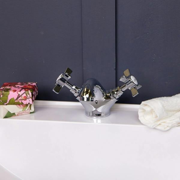 Flode Billingen Traditional Mono Basin Mixer Tap- Polished Chrome Finish