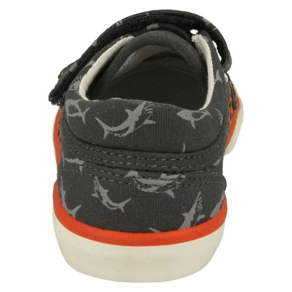Start-rite Boys Startrite Shark Detailed Canvas Shoes Wave