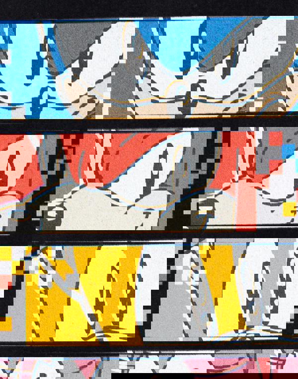 Sonic the Hedgehog Boys Black Pixels Short Sleeved T-Shirt