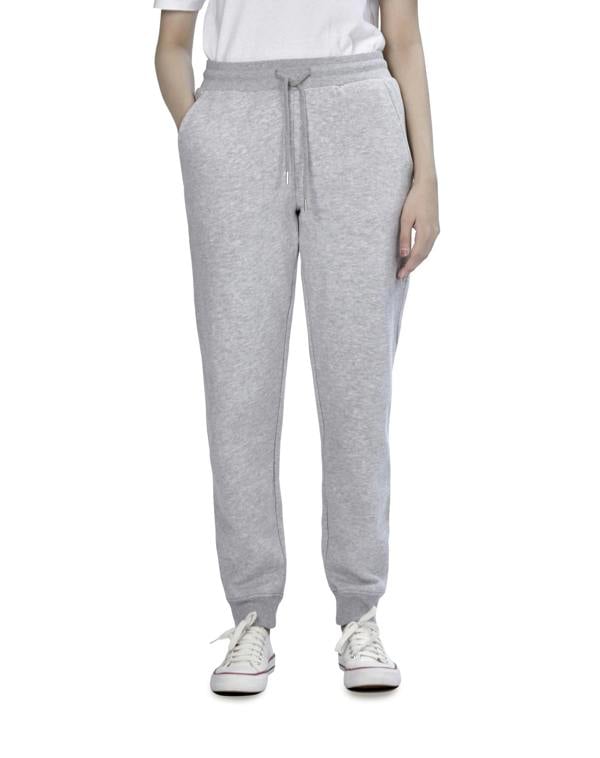 Women's Slim Leg jogger Bottoms - Light Grey Marl