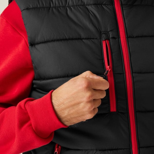 Regatta Mens Navigate Thermal Body Warmer - Black Classic Red