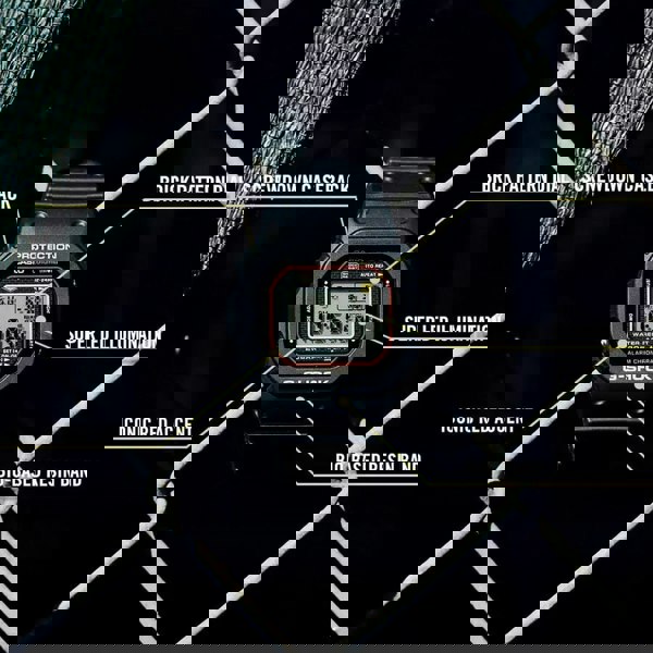 Casio G-Shock Mens Origin Revival Black Rubber Digital Display Watch DW-5000R-1AER