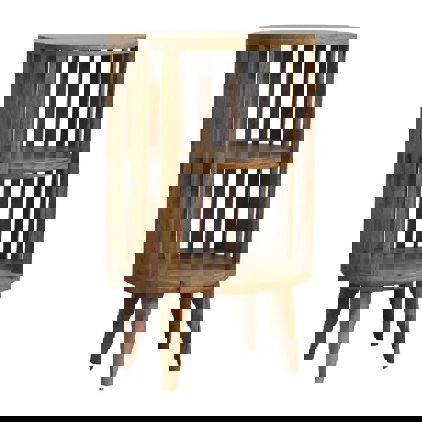 Artisan Furniture Solid Wood Ariella Double Shelf Oak-ish Bedside