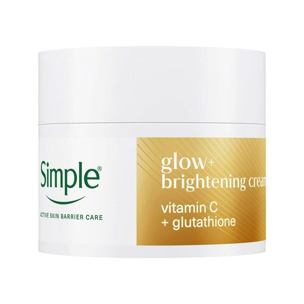 Simple Glow+ Facial Moisturiser Radiance Boosting Hydrating Face Cream, 50ml