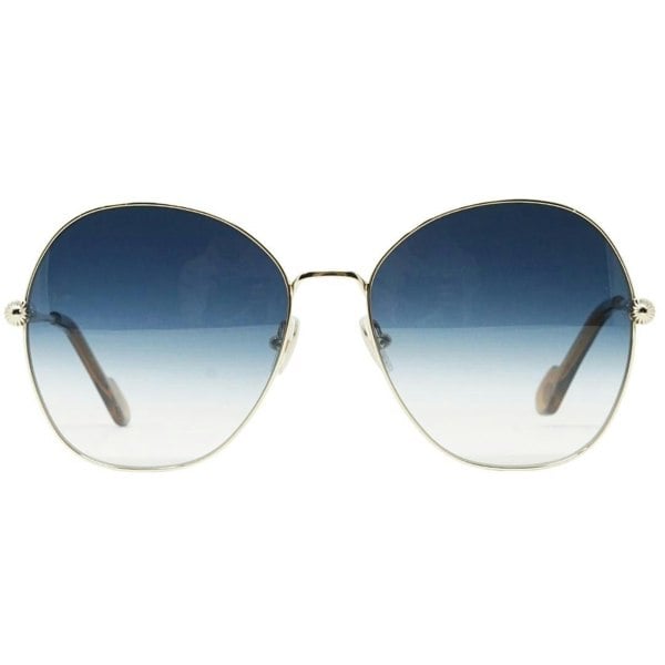 Lanvin Gradient Blue Lens Gold Sunglasses