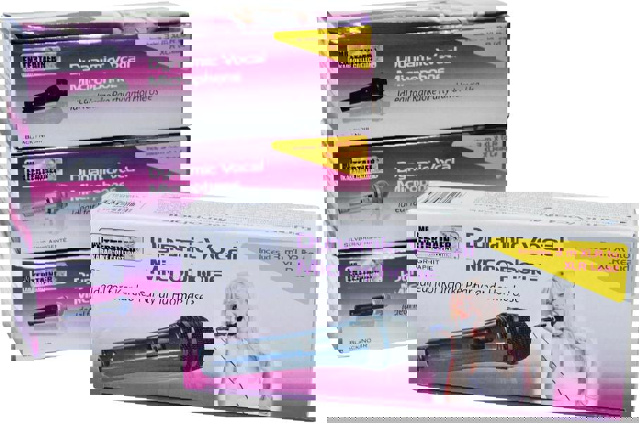 St Helens Mr Entertainer Dynamic Handheld Karaoke Microphone With Lead 600 Ohm Silver