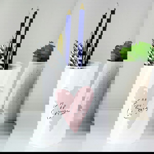 Personalised Memento Company Personalised Pink Heart Ceramic Storage Pot