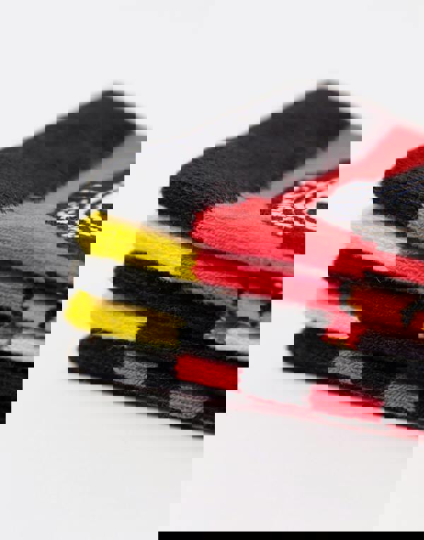 Hot Wheels Boys Multicoloured Checkerboard and Flames Calf Socks Set of 5