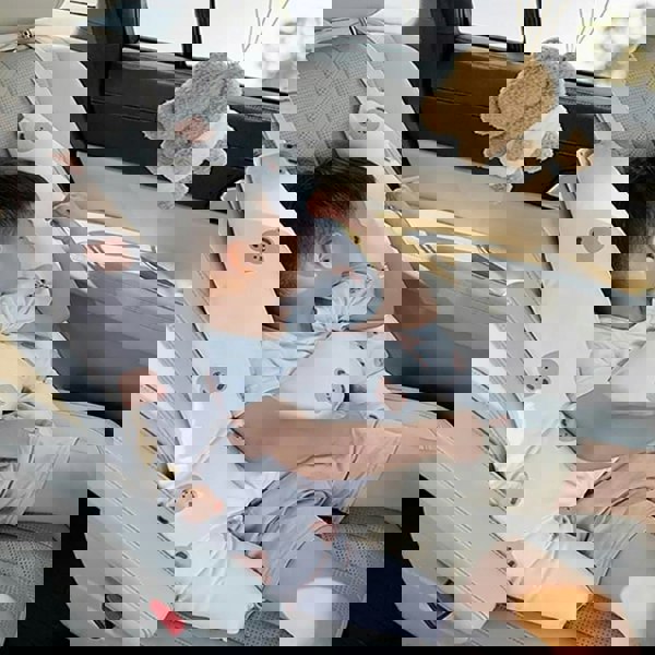 anycoplus Anypillow Car Travel Pillow Brown Bear 1 Set H-Shape Neck Support