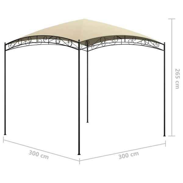 Berkfield Gazebo 3x3x2.65 m Cream 180 g/ma_