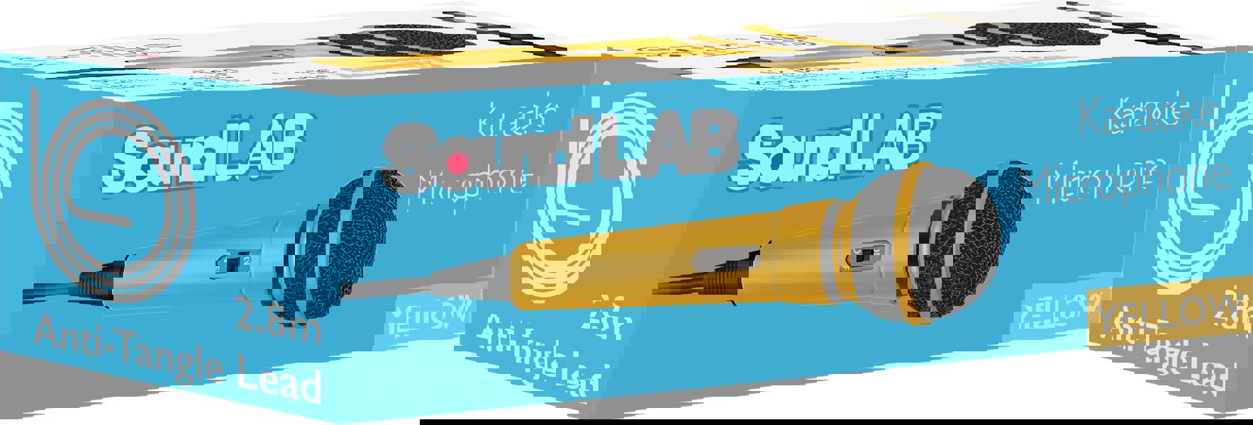 Mr Entertainer Yellow Dynamic Plastic Microphone