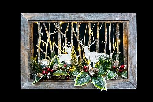 Wooden LED Reindeer Scene Table Top Christmas Decoration – Size Options Available image 5