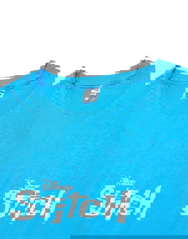 Disney Womens Blue Stitch Short Sleeve Long Leg Pyjama Set