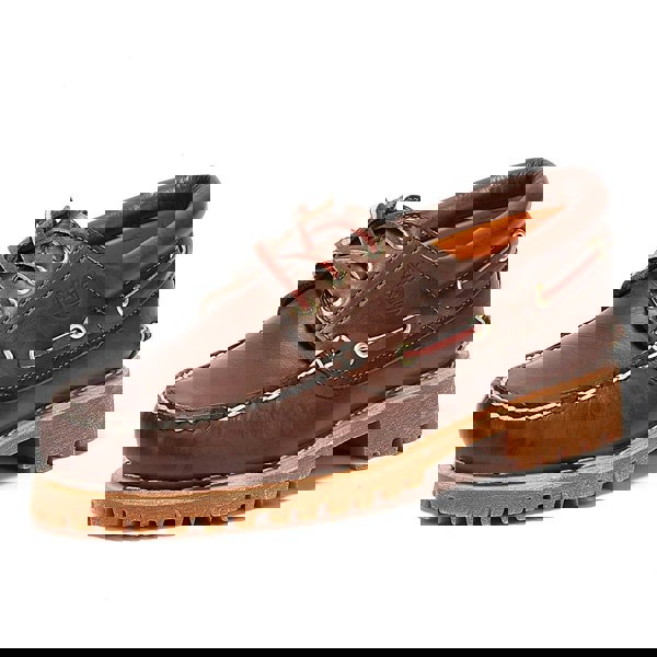 Timberland - TB030003214 Men's Authentic 3 EYE LUG Boat Shoe - Medium Brown