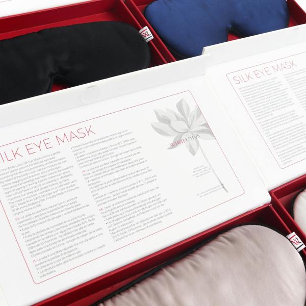 White Lotus Beauty 100% Mulberry Silk Eye Mask Cruelty Free