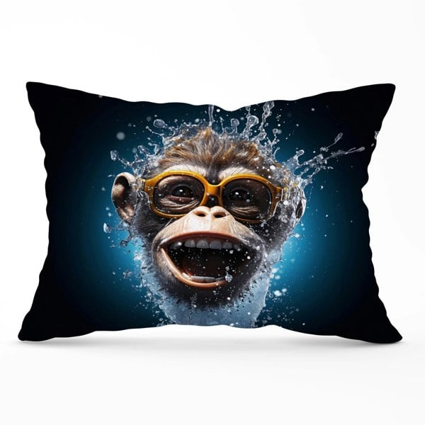 Warren Reed Splashart Cheeky Chimp Face Cushions