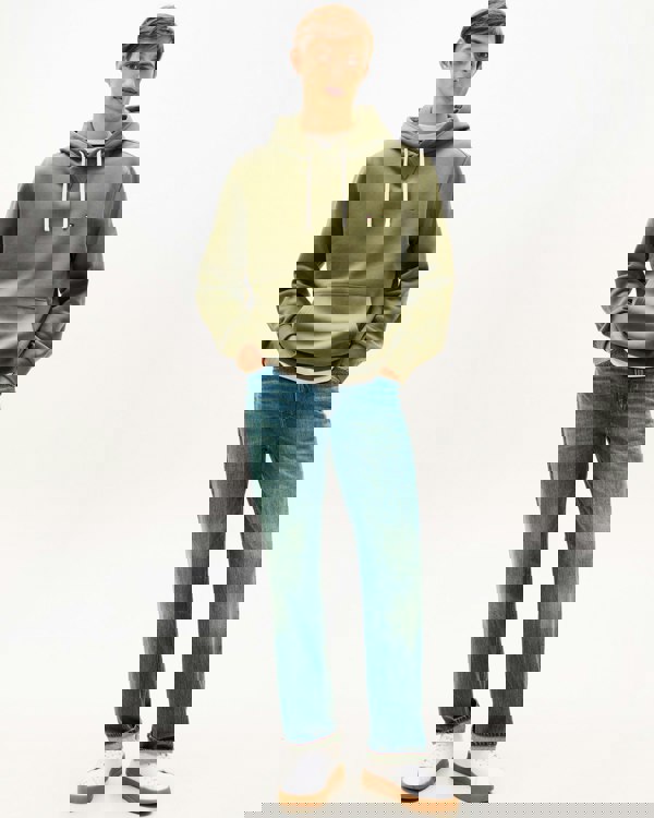 Tommy Hilfiger Essential Flag Embroidery Mens Fleece Hoodie - Battle Green