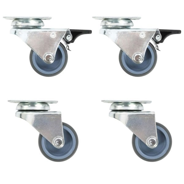 Berkfield 8 pcs Twin-wheel Swivel Casters 50 mm