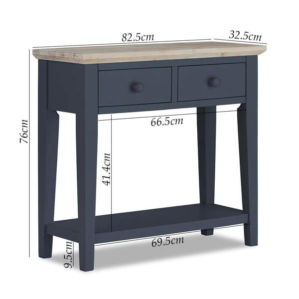 Statement Furniture Florence Small Console Table with 2 Drawers and Shelf