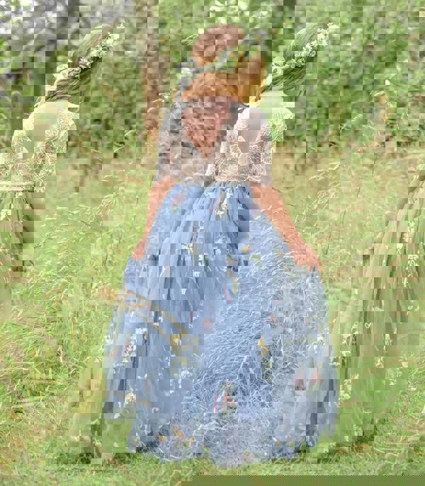 pretty girl modelling dress