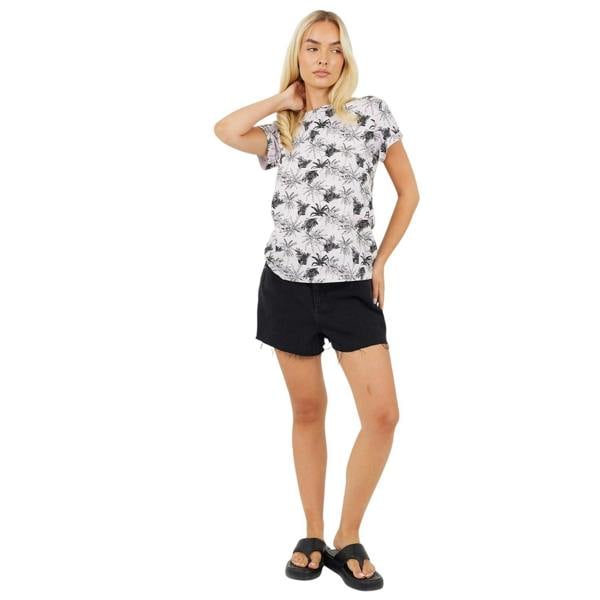 Brave Soul Womens/Ladies Palm Tree T-Shirt - Pink - 