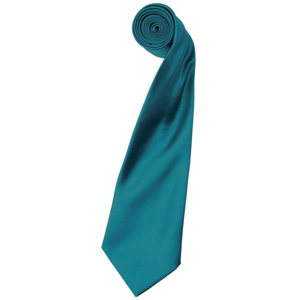 Premier Unisex Adult Colours Satin Tie - Teal