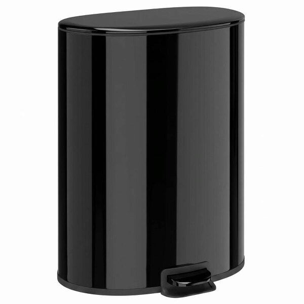 50L Kitchen Pedal Bin, Rubbish Bin with Soft-Close and Stay-Open Lid, Removable Inner Bucket, Black