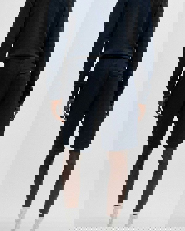 BOSS Orange Sewalk Mens Cotton-Terry Shorts With Logo Badge - Dark Blue 404