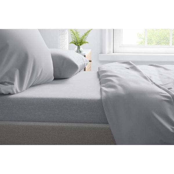 Belledorm Cotton Extra Deep Fitted Sheet - Cloud Grey - 