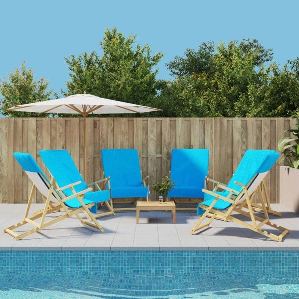 Berkfield Beach Towels 6 pcs Turquoise 60x135 cm Fabric 400 GSM