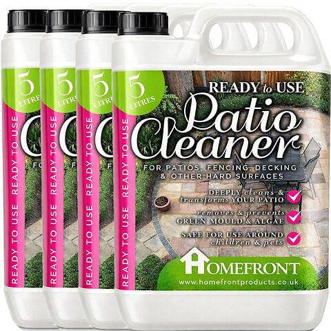 Homefront Ready to Use Patio Cleaner - Easy to Use Fluid Deeply Cleans to Remove Dirt & Grime 20L
