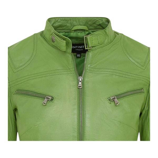 Infinity Leather Women's Casual Slim-Fit Leather Biker Jacket-Tulsa