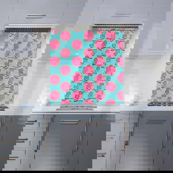 Warren Reed - Designer Fruity Pattern Of Pink Grapefruit Kitchen Splashback