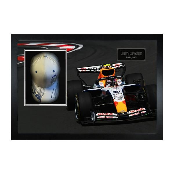 Liam Lawson Signed Racing Bulls F1 Cap Iconic Frame (ACG Cert)