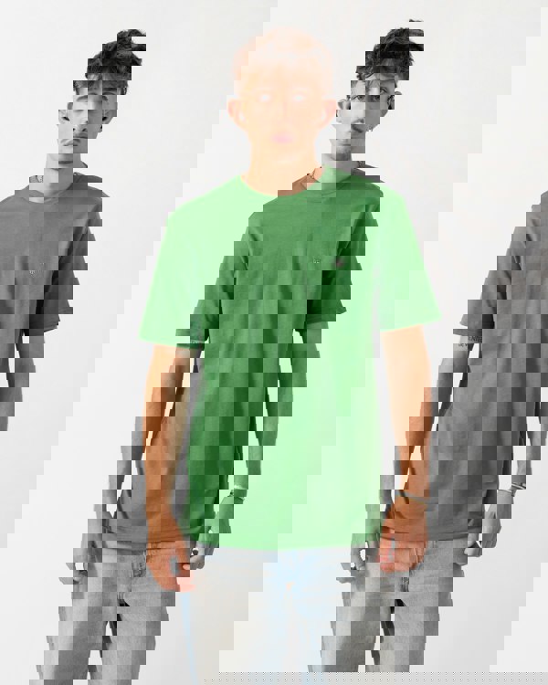 GANT Mens Regular Fit Short Sleeve Shield Logo T-Shirt - 366 Grass Green