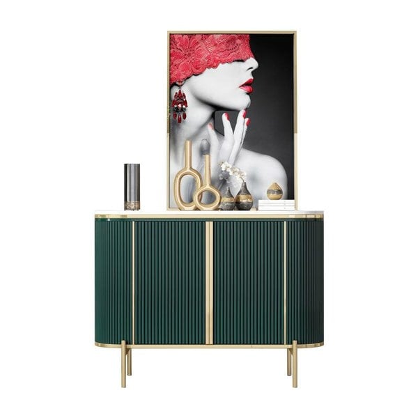Elec Sideboard, Green & Gold-Weilai Concept-Green ( With White Table Top )-120cm-Weilai Concept