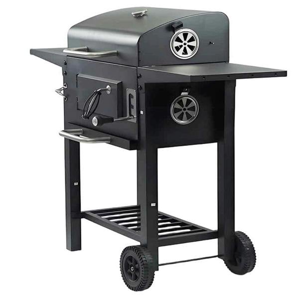 Gr8 Garden Large Portable Charcoal BBQ Grill with Warming Rack Outdoor Garden Steel Smoker BBQ Cooker