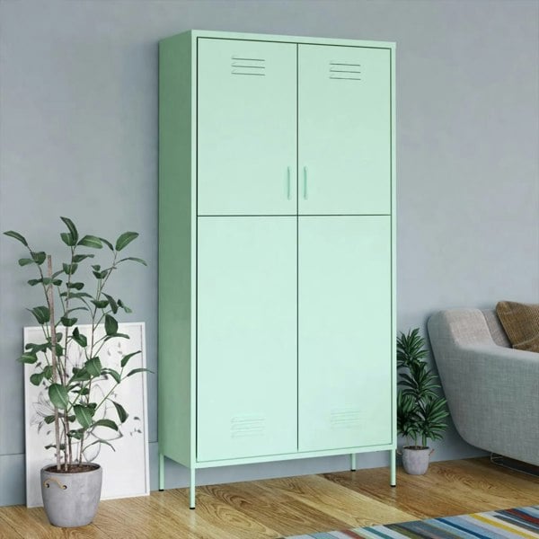 Berkfield Wardrobe Mint 90x50x180 cm Steel