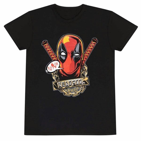 Deadpool Unisex Adult Gangsta T-Shirt - Navy