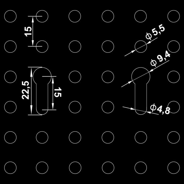 Berkfield Wall-mounted Peg Boards 3 pcs 40x58 cm Steel