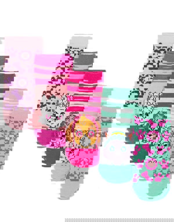 Paw Patrol Girls Multicoloured Everest , Skye & Sweetie Calf Socks Set of 5