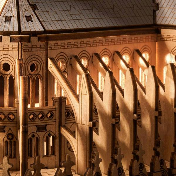 Dyzi 330 Piece Paris Cathedral 3D Wooden Puzzle Model