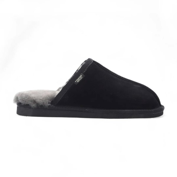Infinity Leather Highland - Men's Genuine Sheepskin Suede Mule Slippers
