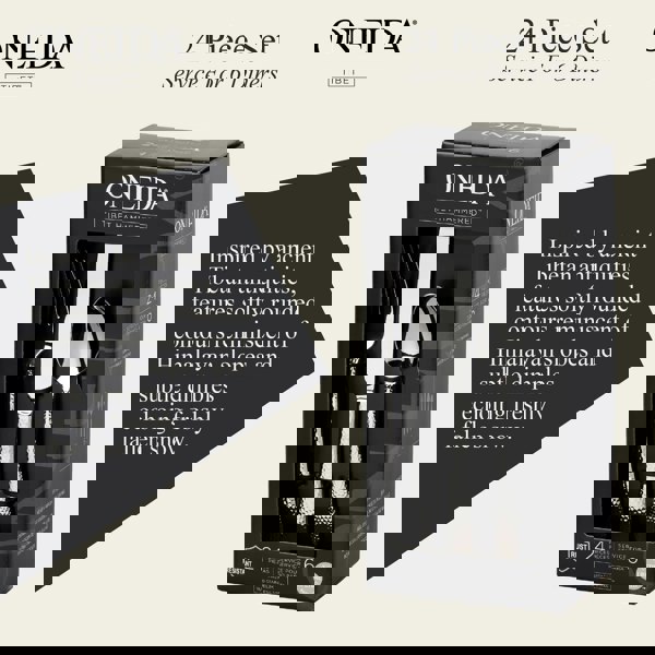 ONEIDA Tibet 24 Pieces Cutlery Set - Stainless Steel - 6 Person Place Setting