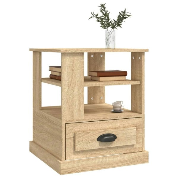 Berkfield Side Table Sonoma Oak 50x50x60 cm Engineered Wood