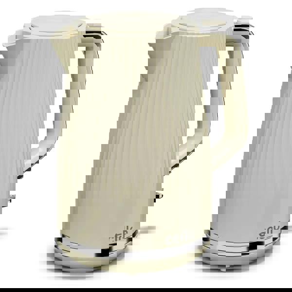 Cello Breakfast Bundle - Textured Kettle + 2 Slice Toaster - Cream