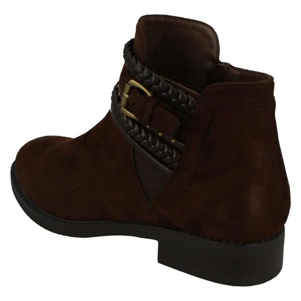 Spot On Ladies Spot On Low Heel Ankle Boots F51032