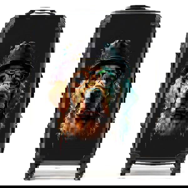 Warren Reed Golden Retriever Dog Splashart Suitcase