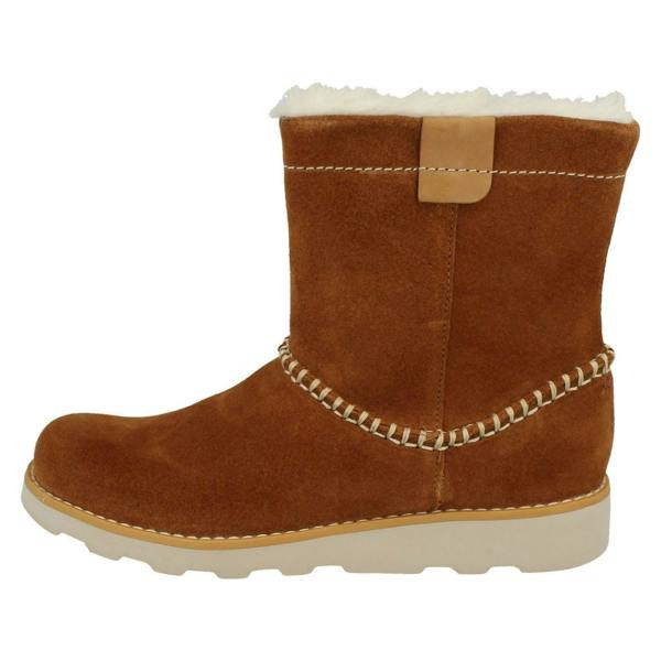 Clarks Girls Clarks Casual Fur Lined Boots Crown Piper