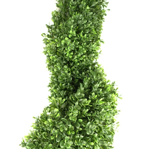 Leaf 125cm Pair of UV Resistant Plastic New Boxwood Spiral Trees - 920 leaves